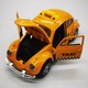 Masinuta de metal Retro, Taxi tip VW Beetle, motor Pull-Back, se deschid usile si capota, 12 cm, VisionXXI