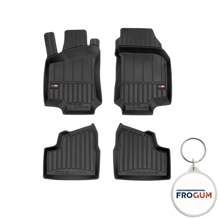 Set 4 covorase auto din cauciuc tip tavita Frogum ProLine 3D pentru Opel Astra G an fabricatie 1998 - 2009, caroserie Combi si breloc Frogum
