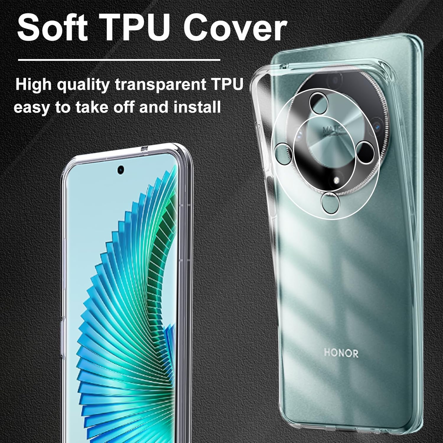 Husa pentru Honor Magic 6 Lite 5G Slim Anti-Shock 1.5mm, Aiyando, Transparent