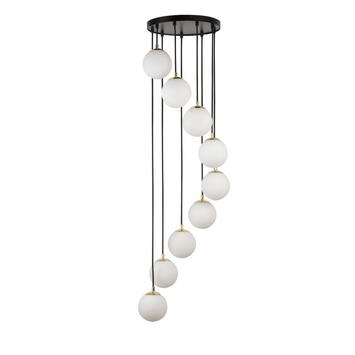 LED полилей Sigma, Стомана, Златист