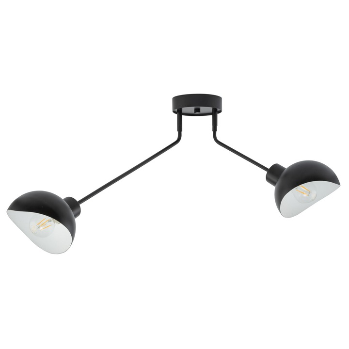 Aplica 2 becuri, Sigma, Otel, Alb