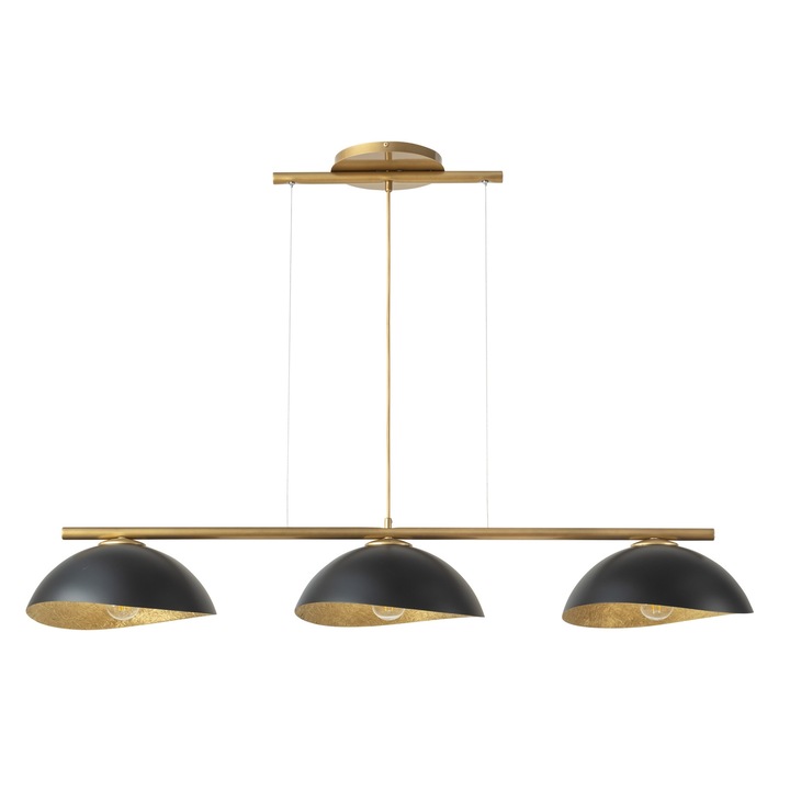 Lampa cu 3 becuri, Sigma, Otel, Auriu