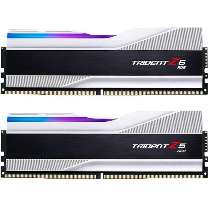 Memorie G.Skill Trident Z5 RGB Silver 64GB DDR5 6000MHz CL32 Dual Channel Kit
