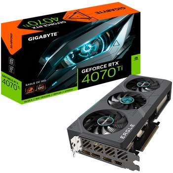 Placa video Gigabyte GeForce RTX 4070Ti EAGLE OC 2.0, 12GB, GDDR6X, 192-bit