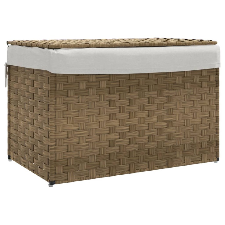 Mosókosár fedéllel vidaXL, 55, 5x35x34 cm, polyrattan, 2,64 kg