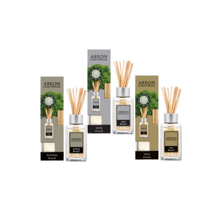 Комплект ароматизатори за стая, 3 броя, Areon Gold, Silver, Platinum ...