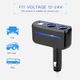 Adaptor Priza Auto, NUODWELL, 2 x Soclu Auto, 2 x USB, 12/24V, Rotire 90°, Indicator LED, Potrivit pentru telefon mobil, MP3 player, PDA, ABS, Negru