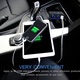 Adaptor Priza Auto, NUODWELL, 2 x Soclu Auto, 2 x USB, 12/24V, Rotire 90°, Indicator LED, Potrivit pentru telefon mobil, MP3 player, PDA, ABS, Negru