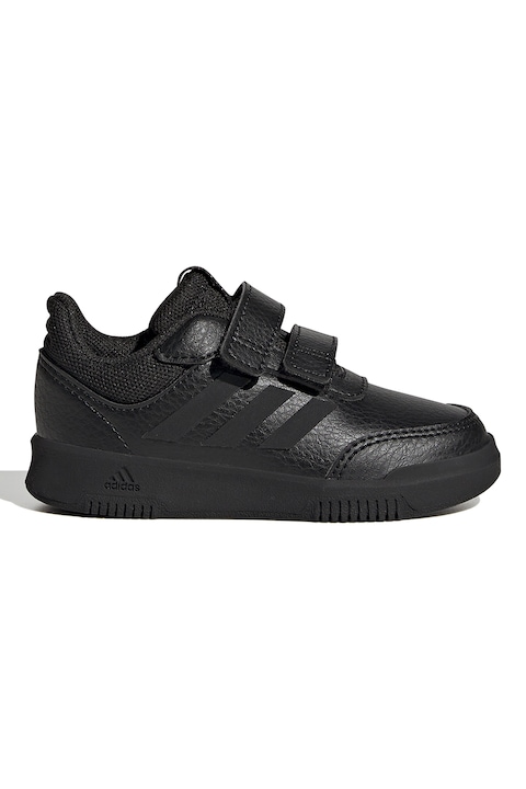 adidas Sportswear, Pantofi sport de piele ecologica cu velcro Tensaur 2.0, Negru stins