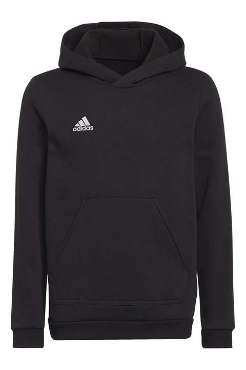 adidas Performance, Kapucnis futballpulóver logóval, Fekete