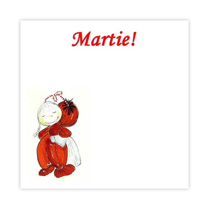 200 db Martisor témájú kártyakészlet, marx709, többszínű, 7x7cm