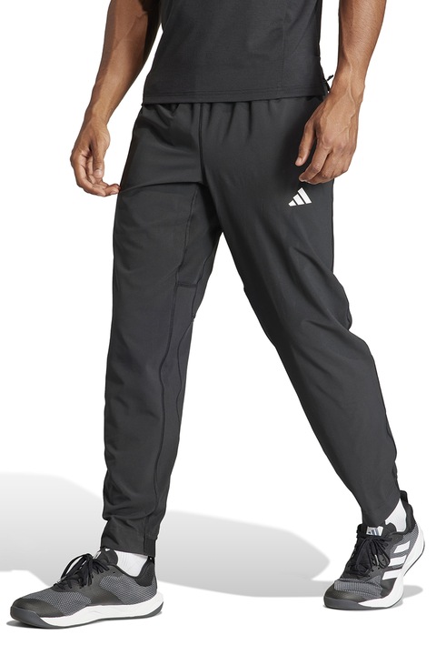 adidas Performance, Pantaloni cu model uni pentru fitness, Negru stins, S