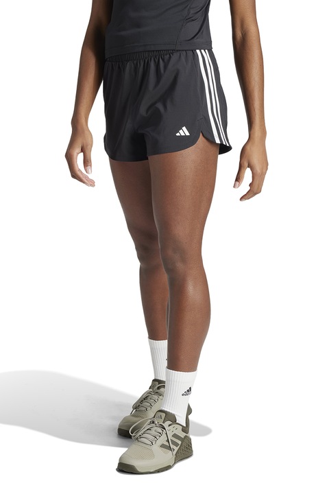 adidas Performance, Pantaloni scurti cu logo pentru antrenament Pacer, Negru