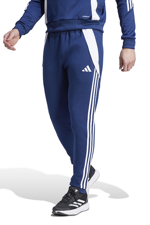 adidas Performance, Pantaloni Tiro 24 pentru fotbal, Albastru inchis/Alb optic