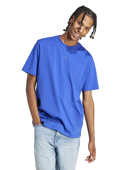 adidas Sportswear, Tricou din bumbac All Szn, Albastru pastel