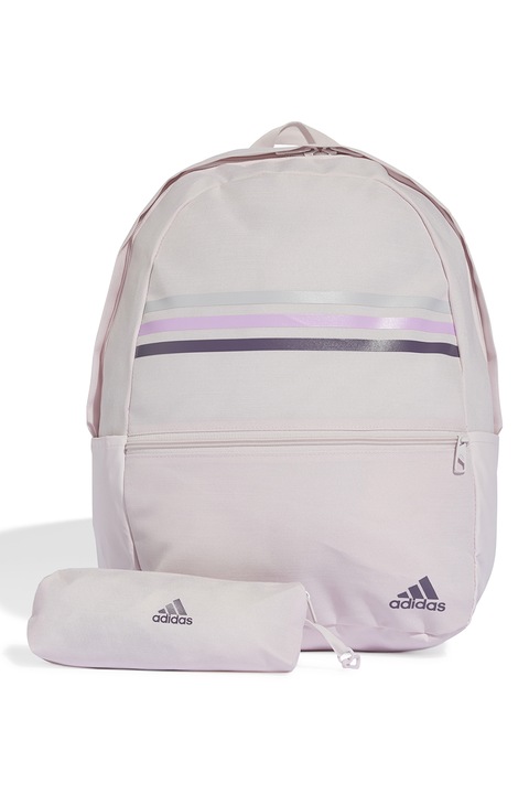 adidas Performance, Rucsac unisex cu logo si penar Classic, Violet prafuit, Roz pal
