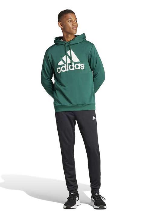 adidas Sportswear, Спортен екип с лого, Бял/Зелен/Черен