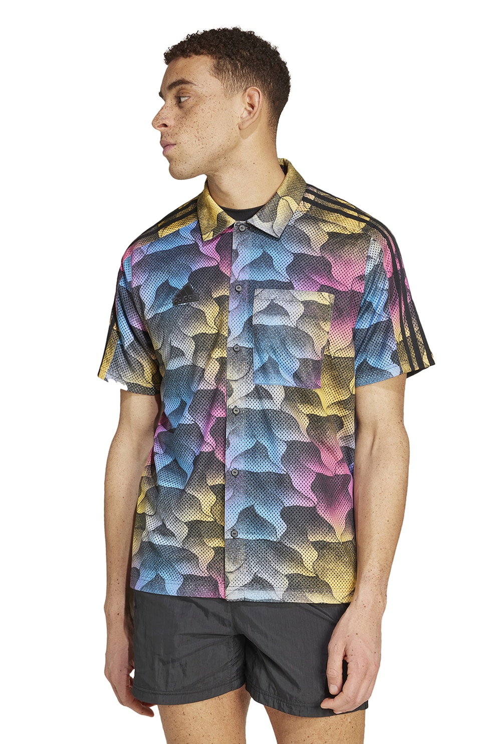涼 adidas Sportswear, Camasa lejera de plasa Tiro, Multicolor, XS