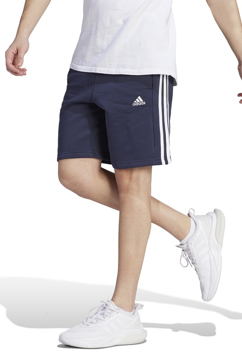 adidas Sportswear, Бермуди със скосени джобове, Бял/Тъмносин