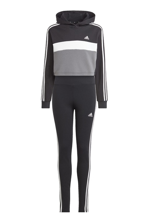 adidas Sportswear, Logós ruházati szett, Fehér/Fekete/Szürke