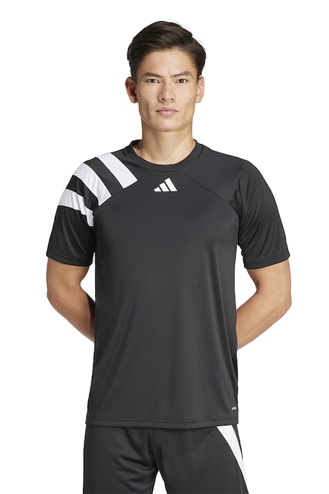 adidas Performance, Футболна тениска Fortore с ръкави реглан, Бял/Черен