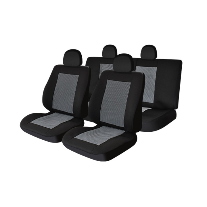 Комплект калъфи за седалки Umbrella Lux, M01, 11 броя, Черни