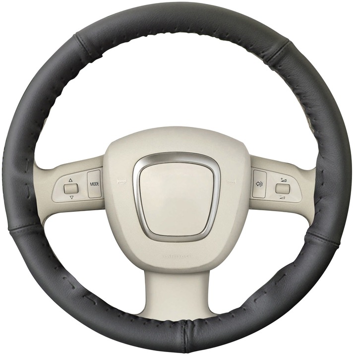 Husa volan Umbrella cu snur piele, Negru