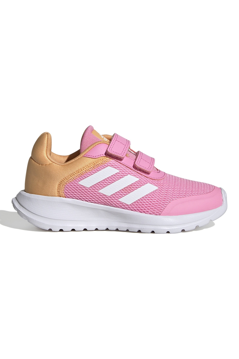 adidas Sportswear, Pantofi sport cu plasa Tensaur Run 2.0, Alb, Maro Ocru, Roz, 31 EU