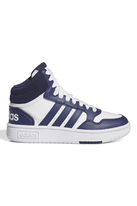 adidas Sportswear, Спортни обувки Hoops от еко кожа, Бял/Тъмносин