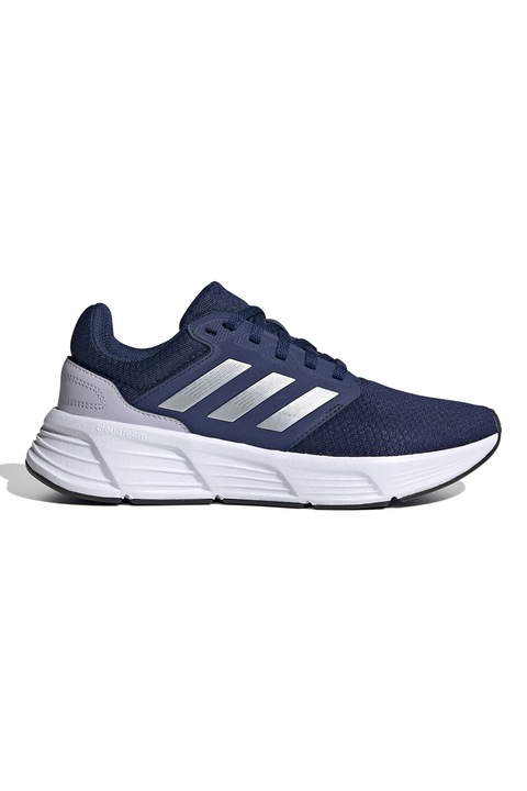 adidas Performance, Pantofi cu garnituri din material textil pentru alergare Galaxy 6, Albastru/Argintiu