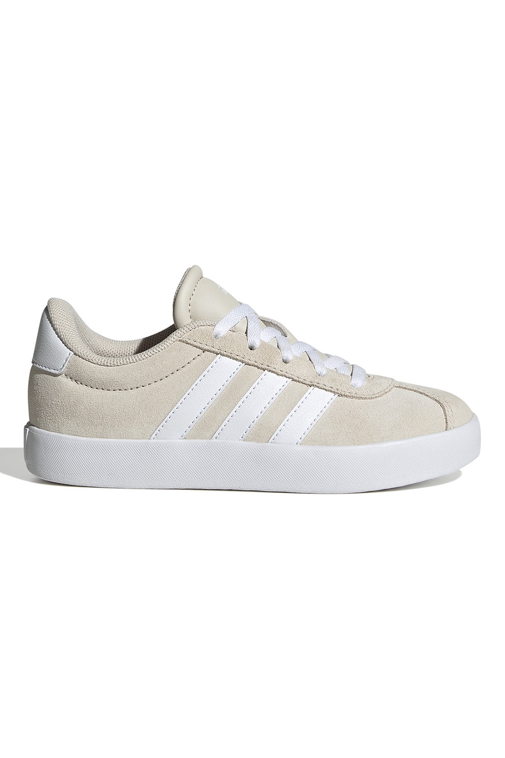 adidas Sportswear, Pantofi sport VL Court 3.0 de piele intoarsa, Bej deschis, 28 EU