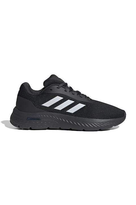 adidas Sportswear, Мрежести спортни обувки с лого, Бял/Черен