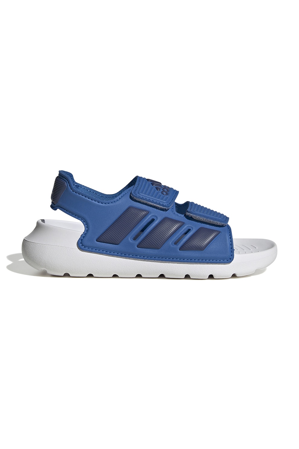 adidas Sportswear, Sandale cu logo si velcro Alta Swim, Negru, Albastru inchis, 34 EU