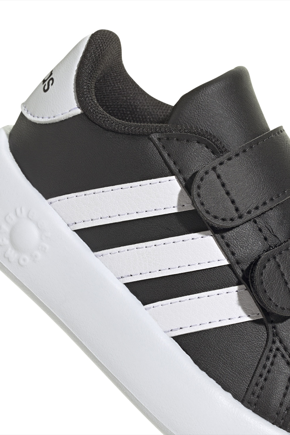 adidas Performance, Спортни обувки Grand Court 2.0 с велкро, Черен, Бял ...