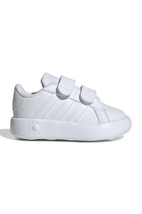 adidas Sportswear, Спортни обувки Grand Court 2.0 от еко кожа с велкро, Бял