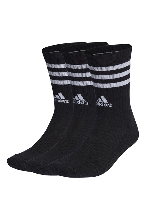 adidas Performance, Унисекс чорапи с памук - 3 чифта, Черен