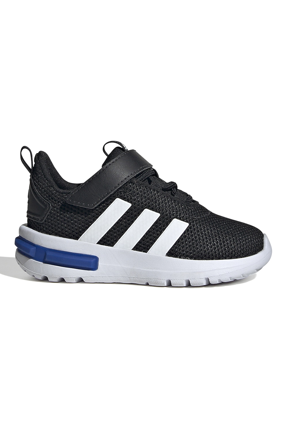 adidas Sportswear, Pantofi sport cu velcro si insertii de piele ecologica Racer TR23, Alb, Negru, 20 EU