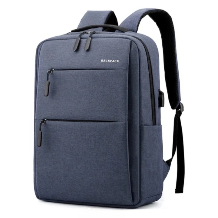 Rucsac TAIKESEN TK-L2, smart casual, rezistent la apa, cu port USB, albastru