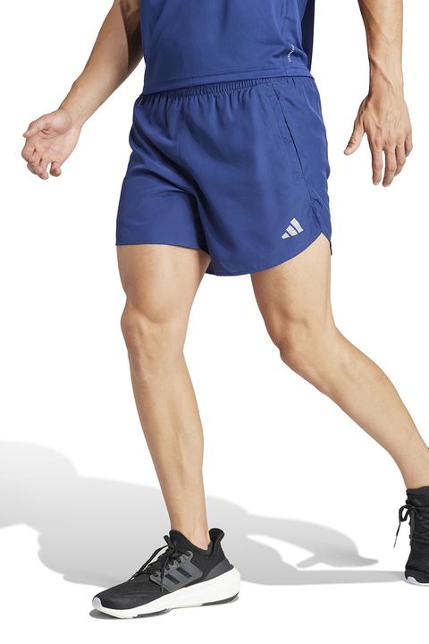 adidas Performance, Pantaloni scurti cu buzunare oblice, pentru alergare Run It, Albastru inchis