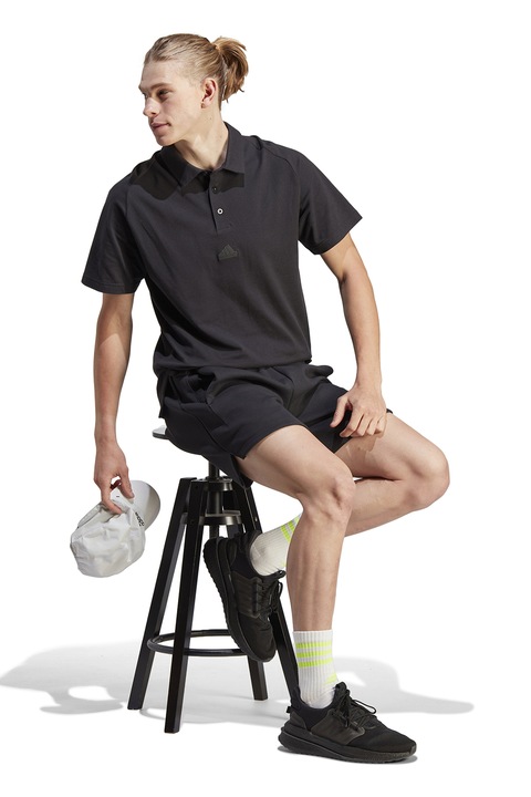 adidas Sportswear, Bermude cu logo ZNE, Negru