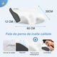 Perna ortopedica pentru dormit NextWave, Spuma cu Memorie ergonomica pentru Gat si Suport Cervical, Husa lavabila, Ideala pentru dormitul lateral, spate sau stomac, beneficii medicale