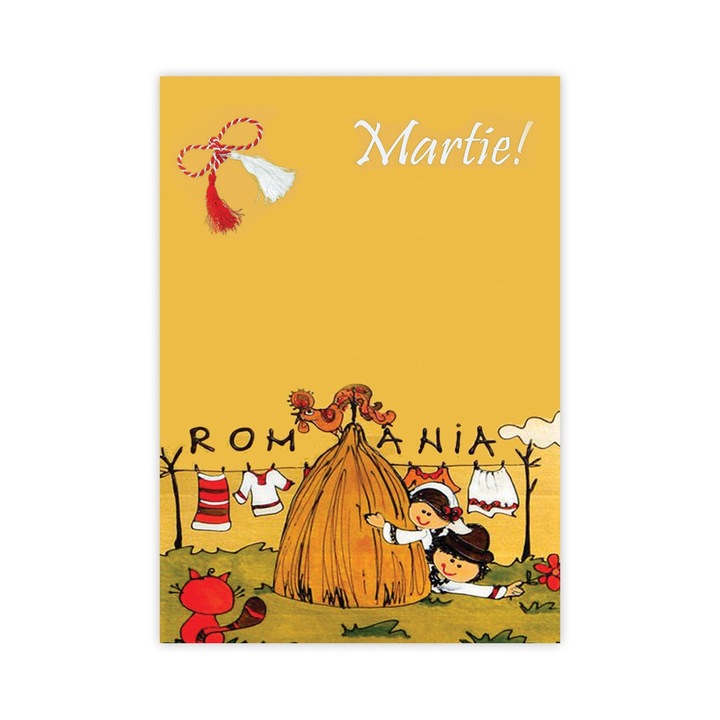 200 db-os Martisor témájú kártyakészlet, marx403, tarka, 8,5x6 cm