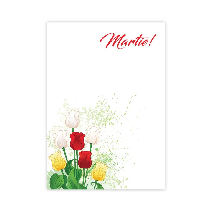 200 db-os Martisor témájú kártyakészlet, marx413, tarka, 8,5x6 cm