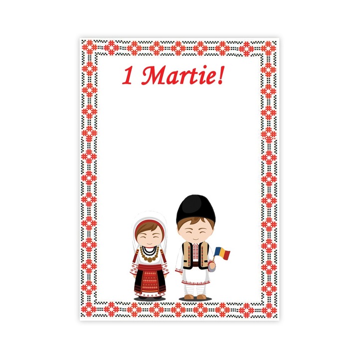 200 db-os Martisor témájú kártyakészlet, marx430, tarka, 8,5x6 cm
