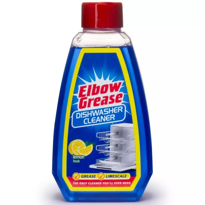 Produs de curatat masina de spalat vase, Elbow Grease, Lemon, 250 ml