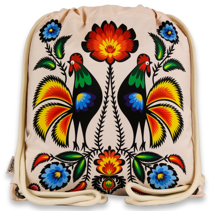 Чанта, Sartrix, Щампа на цветя, Полиестер, Многоцветна