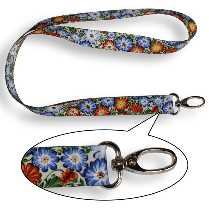 Breloc popular lung, flori, 48cm, Sartrix