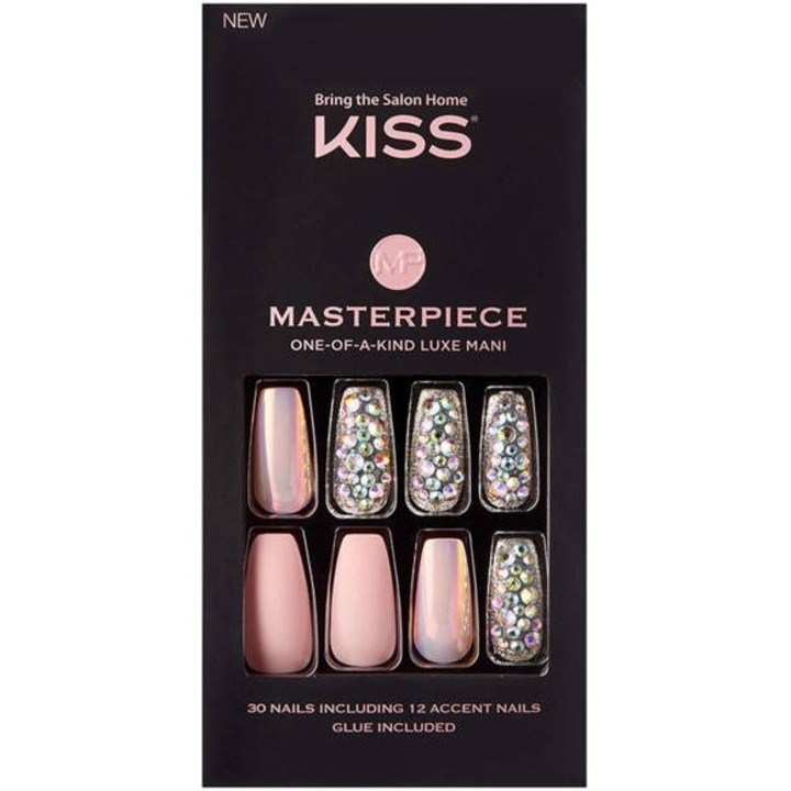 Комплект от 30 изкуствени нокти, Kiss, Multicolor, M