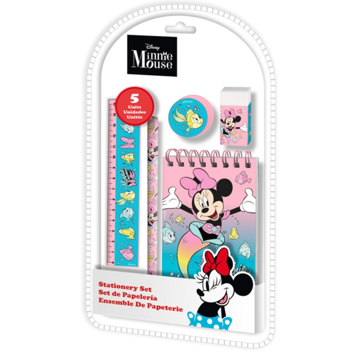 Set de scris MINNIE MOUSE, 5 piese