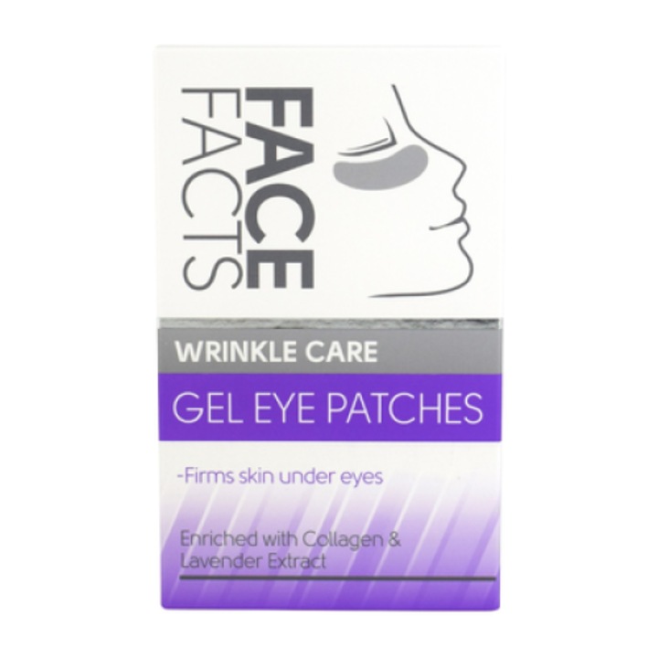 Set de 4 masti pentru ochi antirid, Face Facts, Cu colagen